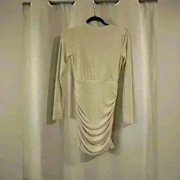 Women’s Tan Forever 21 V-Neck Dress - Picture 3 of 6